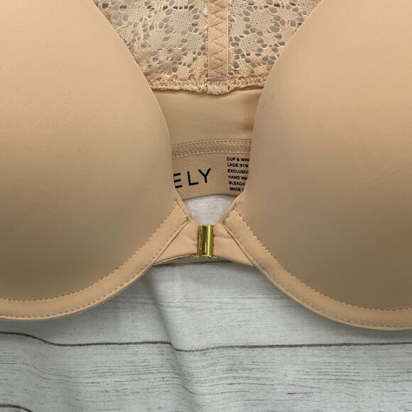 Lively Size 32D The Front Close T Shirt Bra Racerback Lightly Lined Underwire - Picture 2 of 6